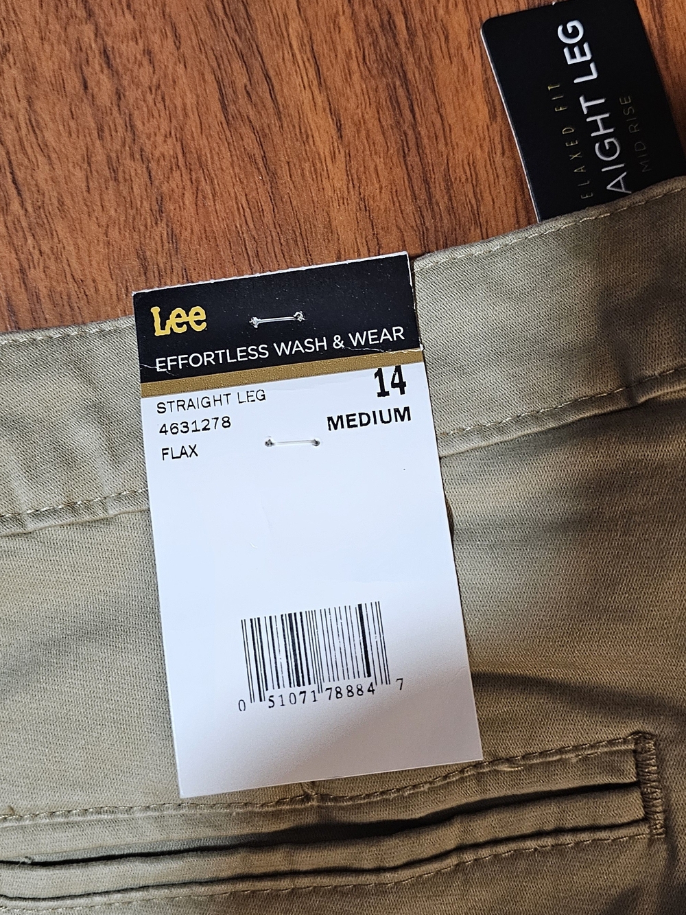 Lee Women's Khaki Straight Fit Chino Pants - 14 Medium - Picture 2 of 9